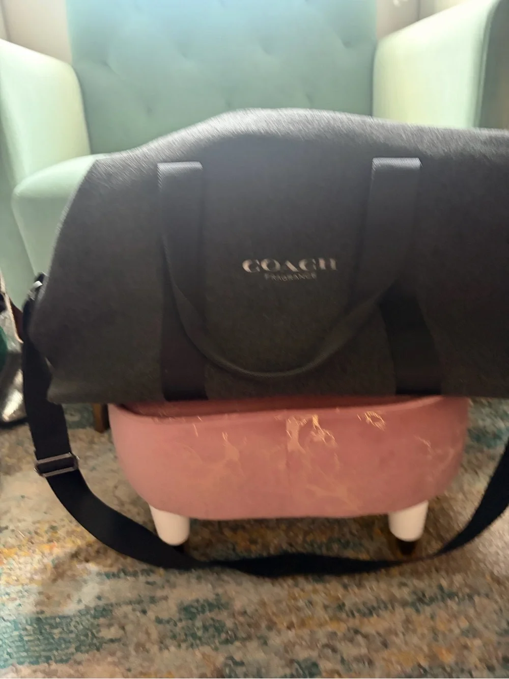 Coach Fragrance Black & Charcoal Men's Duffel Bag
